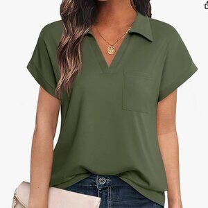 Army Green | Collared Blouse